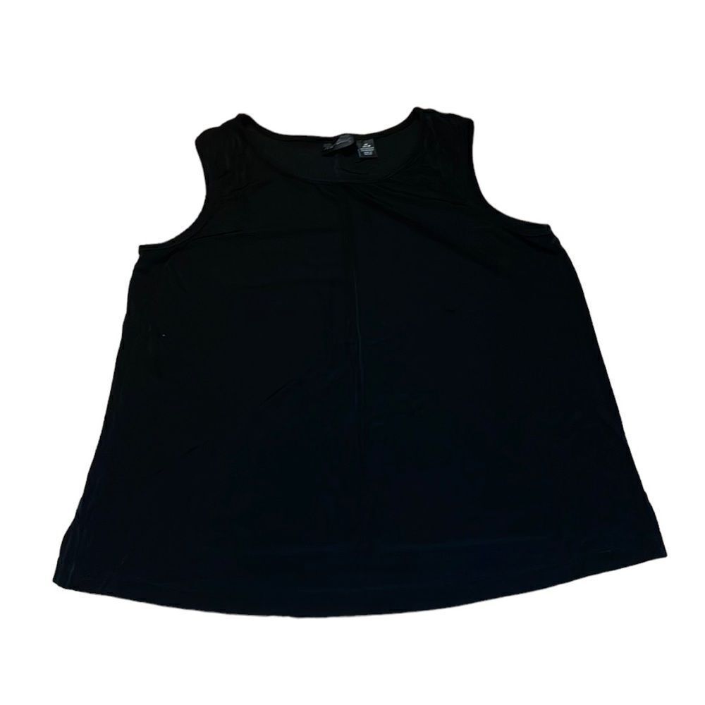 Maggie Barnes Slinky Tank Top, black, dressy sleeveless, 0X 14-16